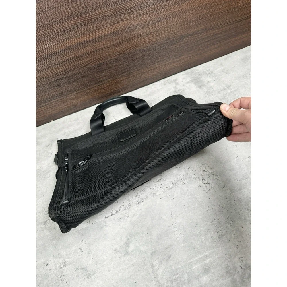 TUMI Business T-Pass Laptop Briefcase Black Ballistic Nylon - 15.5x12.5
